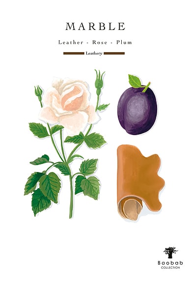 Baobab Collection Stones Marble Candle In Marble