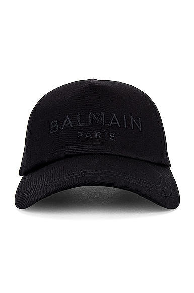 BALMAIN Cotton Cap in Noir | FWRD