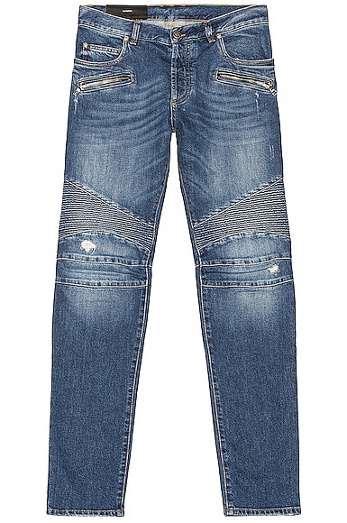 Ribbed Tapered Jeans