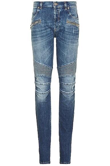 Ribbed Slim Jeans Double Stonewash