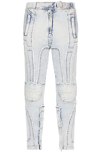 Motor Rider Tapered Denim Pants