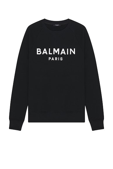 BALMAIN Print Sweatshirt in Black