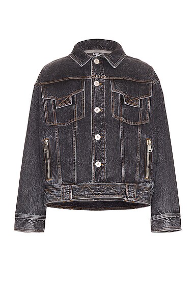 Velcro Oversized Denim Jacket