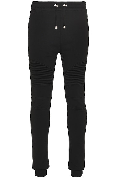 Ribbed Balmain Printed Sweatpants