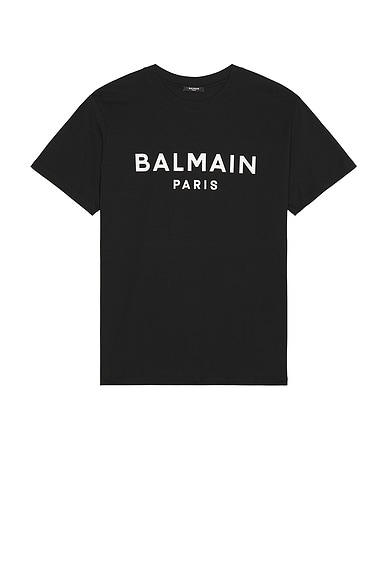 BALMAIN Print T-Shirt in Black & White