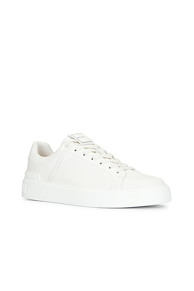 Shop Balmain B-court Sneaker In White