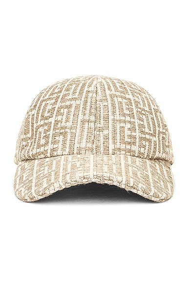 Monogram Raffia Cap
