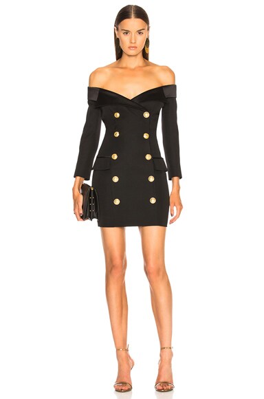 Blazer dress shop off the shoulder