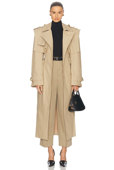 Tailored Cotton Trench Coat