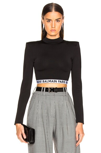 Logo Band Crop Top