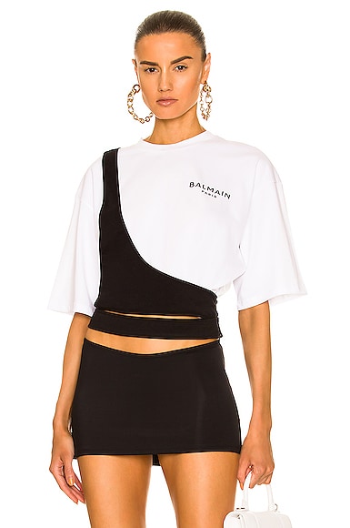 Deconstructed Cropped T-Shirt