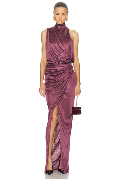 Interlock Halterneck Long Dress