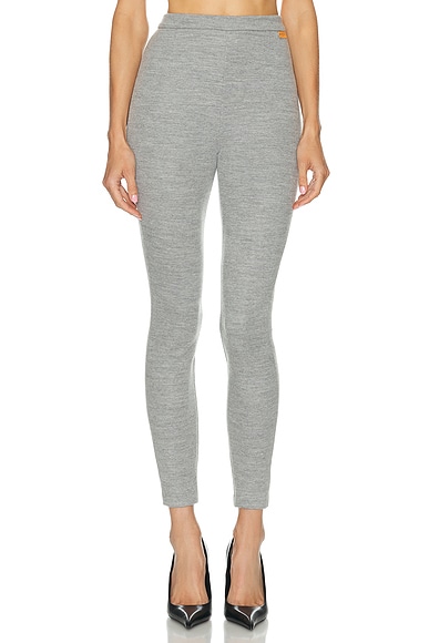 BALMAIN Zipped Legging in Gris Chin? Clair
