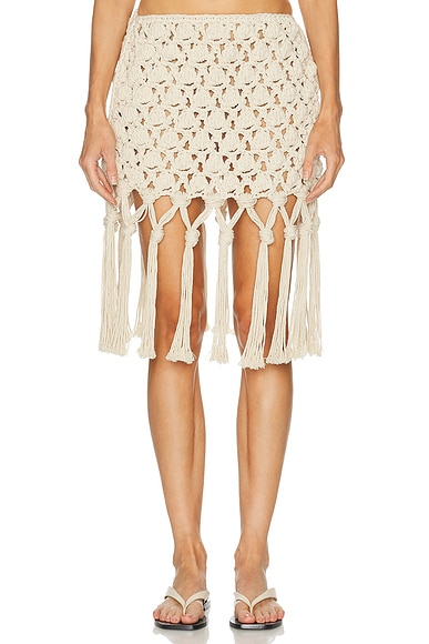 Crochet Cotton Knit Skirt