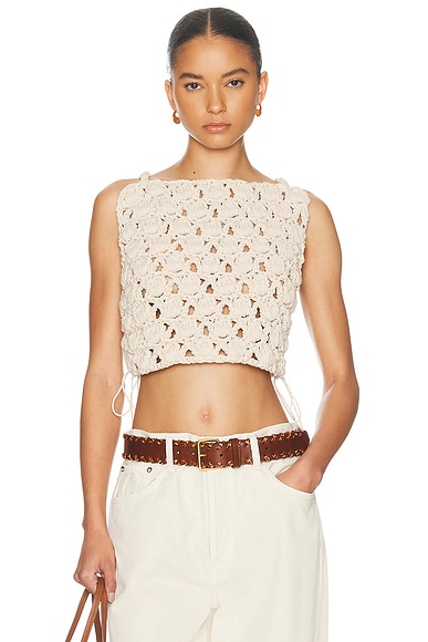 Crochet Cotton Knit Top