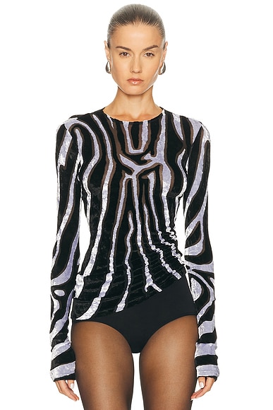 Zebra Bodycon Top