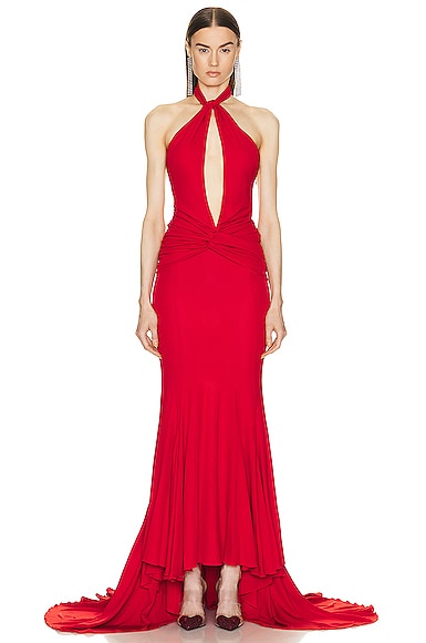 Halter Key Hole Gown