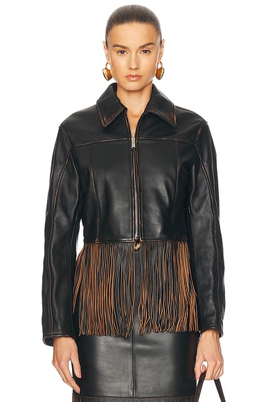Fringe Leather Jacket