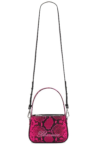 Blumarine St. Pit Leather Bag in Very Berry & Nero