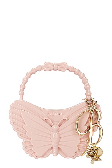 Butterfly Top Handle Bag in Blush