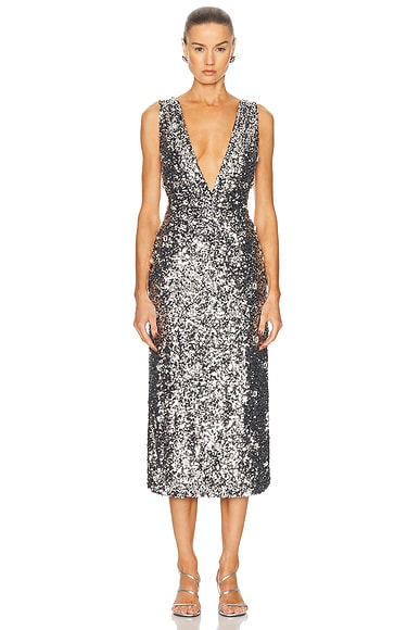The Santha Dress in Silver