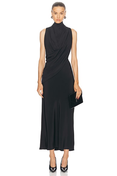 Frida Draped Sleeveless Dress