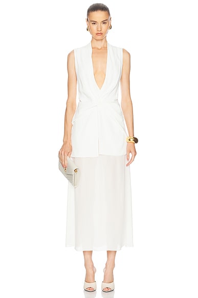 Brandon Maxwell The Sutton Dress in White