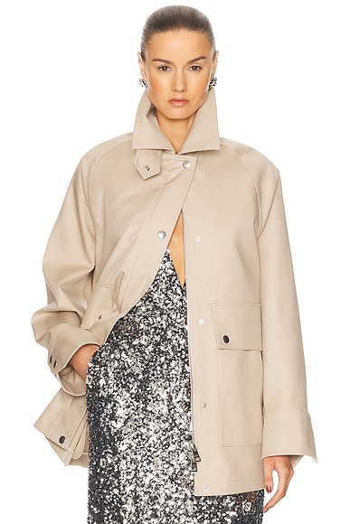 R13 Fringe Oversized Motorcycle Bomber Jacket in White | FWRD