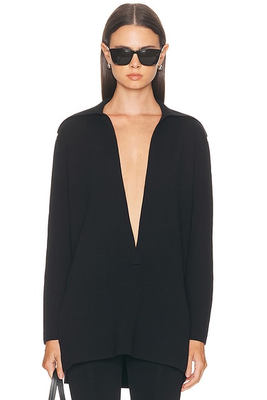 Brandon Maxwell The Luma Top in Black