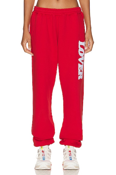 Bianca Chandon Lover 10th Anniversary Sweatpants in Red