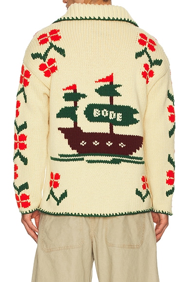 BODE Pirate Ship Cardigan in Ivory