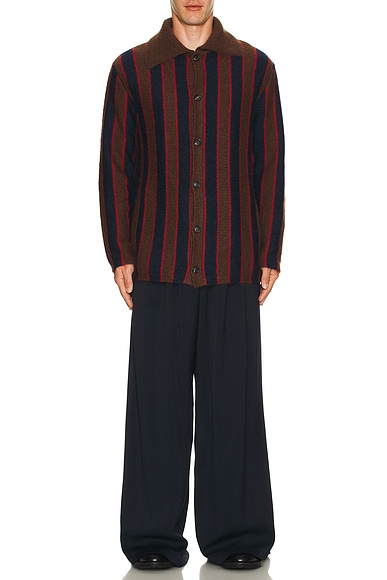 Mohair Stripe Cardigan