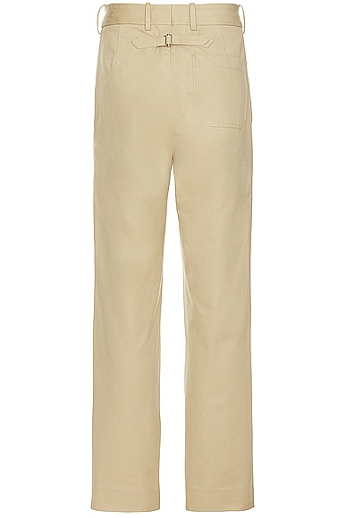 Shop Bode Standard Trousers In Khaki