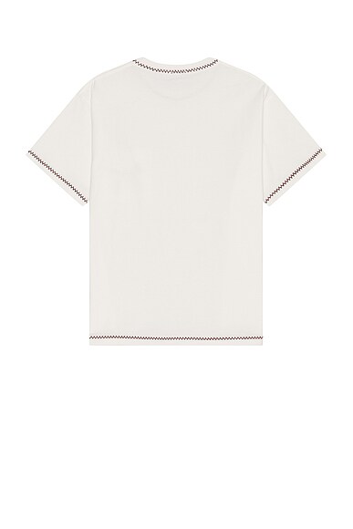 【Bode】 EmbroideredフープコットンTシャツ Bode Embroidered Griffon Cotton T-Shirt in White | Smart Closet