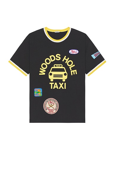 Shop Bode Discount Taxi Short Sleeve T-shirt In Black Multi