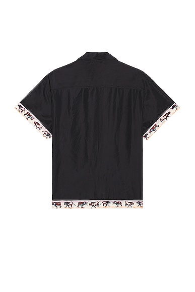 Shop Bode Taureau Short Sleeve Shirt In Black