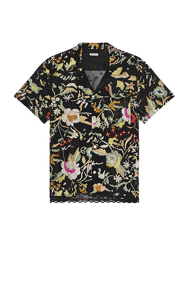BODE Heirloom Floral Short Sleeve Shirt in Multi