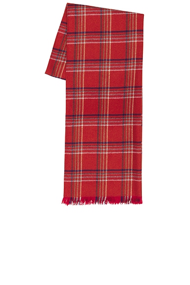 BODE Gable Plaid Scarf in Red