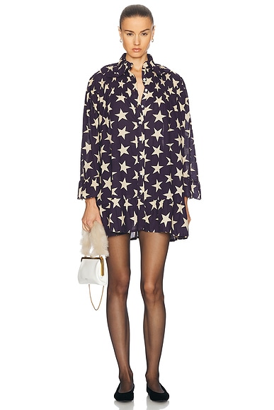 BODE Starry Dress in Navy