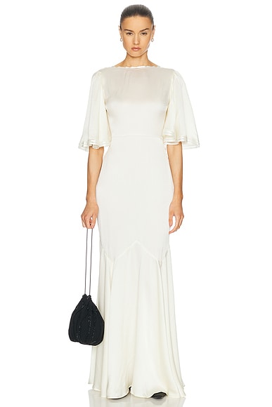 Stella McCartney Asymmetric Lace Dress in Black | FWRD