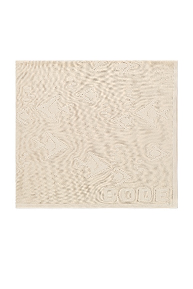 BODE Angel Fish Throw Blanket in Cream