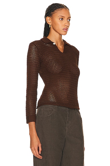 Shop Bode Willows Pullover Sweater In Brown