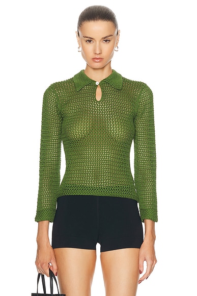Shop Bode Willows Pullover Sweater In Green