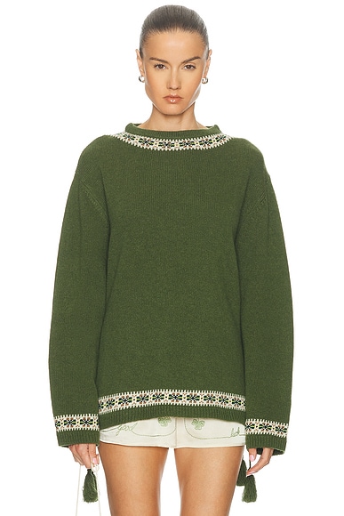 BODE Moritz Sweater in Green Multi
