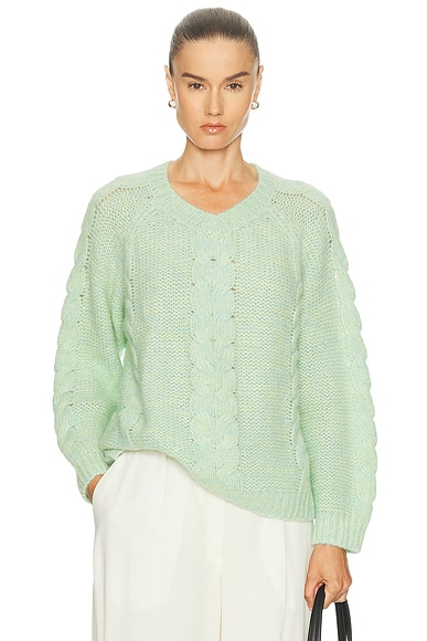 BODE Eiderdown Sweater in Seafoam
