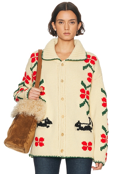 BODE Pirate Ship Cardigan in Ivory