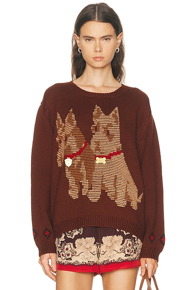 BODE Scottie Sweater in Brown