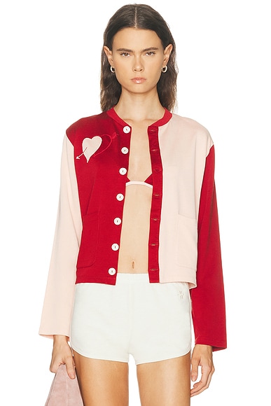 BODE Wonderland Cardigan in Red & Pink