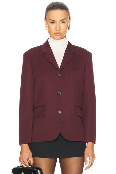 BODE Riding Twill Lillian Jacket in Burgundy