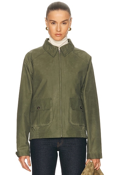 BODE Waxed Coach's Jacket in Light Green